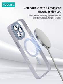 1 件 Koolife 磁性无线充电，金属按钮，内置镜头膜，亲肤透明防摔全覆盖手机保护壳，PC+TPU，兼容 17 ProMax/17/17 Pro/17 Air/12/12 Pro/12 ProMax/13/13 Pro/13 ProMax/14/14 Plus/14 Pro/14 ProMax/15/15 Pro/15 Plus/15 ProMax/16 Pro/16 Plus/16e/16 ProMax