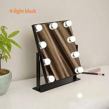 带智能触控功能的LED化妆镜，三色灯光，USB供电，金属支架，适用于梳妆台、卧室和派对装饰 - 彩色 - 查看 12