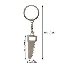 Mini Bau Werkzeuge Keychain Set Kreative Pretend Spielen DIY Spielzeug Auto Gifting - Silber - Übersicht 3