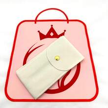 1入組厚雙面絨面錶包，綠色或黑色信封錶袋，高級麂皮拉鍊按鈕錶袋，防刮損保護您的錶