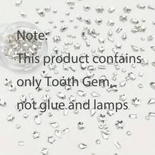 50件/套彩色几何图案牙齿饰品套装，可爱优雅的Y2K风格牙齿配饰，适合女性日常、派对、送礼（不含胶水，带包装盒） - 彩色 - 查看 3