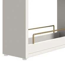 6-Drawer L-Shaped Vanity Table And Dresser Combo, Extendable Makeup Vanity Desk With 3 Side Shelves, Modern Dressing Table For Bedroom, Dressing Room - 白色 - 查看 5