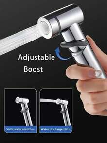 (3-Piece Set) Toilet Bidet Sprayer, Faucet Bidet Sprayer, Bathroom Handheld Bidet Sprayer With 59in High-Density Hose And Built-In Holder