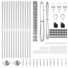 vidaXL Wildzaun Silber 25 x 1,4 m Verzinkter Stahl