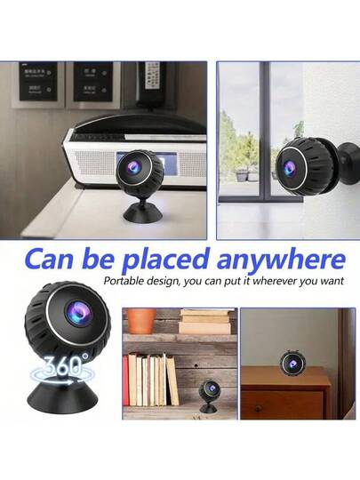 1pc Small 1080p Spy Camera, 2.4G Wireless WiFi Hidden Full HD Home/Office Security. view 6