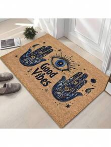 Thảm chùi chân Evil Eye Welcome, chất liệu nhung, đế chống trượt, thích hợp cho lối vào, phòng ngủ, nhà bếp, cửa phòng tắm và thảm trải sàn trang trí nhiều khu vực, thảm nhà bếp trang trí Giáng sinh - Nhiều màu - Xem 18