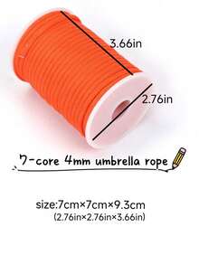 1根31米/4毫米多功能伞绳，适用于DIY编织、手链制作、晾衣绳、户外捆绑和包装。 - 彩色 - 查看 3