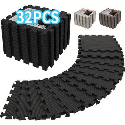 10/21/32 قطعة حصيرة لياقة بكثافة عالية ماصة للصدمات، مطورة بسماكة مزيدة من EVA، حصيرة رياضية احترافية مضادة للانزلاق، ذات ملمس هادئ وحماية من السقوط، حصيرة تدريب منزلي لليوغا والبيلاتس ماصة للصدمات، مقاومة للعرق وسهلة التنظيف، قابلة للطي وللحمل