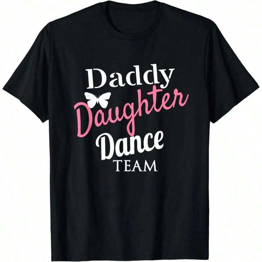 Matching T-Shirts For Dad And Daughter Dance Team - 黑色 - 查看 1