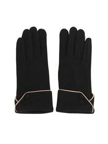 1 Pair Touchscreen Compatible Warm Gloves, Cute Design, Warm Lining, Ideal For Women Outdoor Cycling And Driving In Winter - Multicolor - View 16