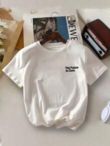 Young Boys' Short Sleeve Car Printed Round Neck T-Shirt, Summer - White - View 2