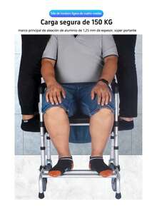 Silla Para  Ducha De Ruedas Con Bacinica Ajustable 150kg - Paquete 2 - Ver 8