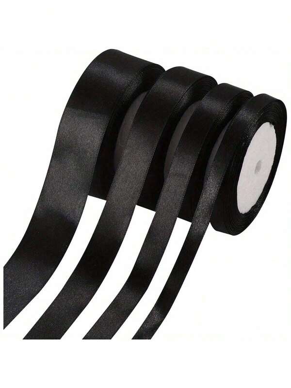 1 Rolle Satinband für selbstgemachte Schleifen, Handwerks-, Hochzeits-, Weihnachts-Dekoration, DIY Karten, Geschenkverpackung, Polyester Satinband, Geschenkbox, Süßigkeitenbox, Kuchenbox, Blumendekoration, DIY Basteln
