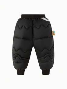 Balabala 2-25条装 男童抓绒加厚羽绒裤，男女童保暖跑步裤，冬季