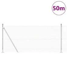 vidaXL Recinzione con pali in acciaio argento 1 x 50 m - Argento - Visualizzare 3
