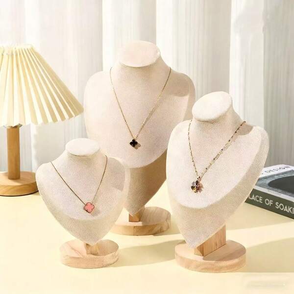 1 pieza Exhibidor de joyería de madera de moda para colgar collares, pulseras, aretes y anillos. Ideal para regalar a novias, compañeras, amigas, madres e hijas. Perfecto para exhibir maquillaje y fotos. Diseño exquisito/moderno/sencillo/lujoso. Estilo Ins/viento sencillo/señora/princesa. Regalo de Navidad/banquetes de cumpleaños (colores/estilos/patrones/accesorios aleatorios)