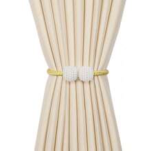 Best Selling Simple No-Drill Pearl Design Magnetic Curtain Clips For Living Room, Bedroom, Kitchen Window Curtain Ties