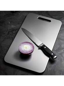 High Quality Titanium Steel Cutting Board - Double-Sided Stainless Steel, Smooth Surface, Ideal For Kitchen And Dining, Easy To Clean, Perfect For Slicing Fruits, Vegetables And Meats, Essential Kitchen Item | Modern Kitchen Supplies | Cutting Board, Kitchen Cutting Board, Kitchen Utensils, Kitchen & Home Supplies, Kitchen Cutting Board, Kitchen Accessories - Multicolor - View 7