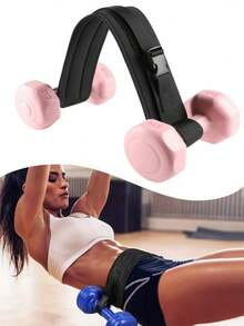 Weight Bearing Fitness Dumbbell Exercise Belt, Hip Thrust Belt - Black - View 1