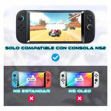 Mica Cristal Mica Switch 2 Protectora para N/S 2 Compatible para N/S 2 Película de Vidrio Templado Anti Arañazos HD Premium - Negro - Ver 2