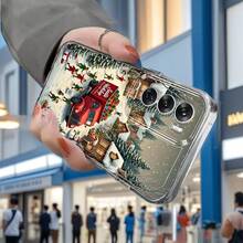 Funda de Teléfono de Elfo de la Ciudad de Navidad y Camión de Regalos para Oppo A3 A3 Pro A3X A16 A17K A18 A38 A40 A55 A57 A57S A58 A60 A76 A77S A78 A79 A80 5G A95 A98 Reno 5 8T 10 11 Pro 12 13F Funda de Teléfono Transparente de Caricatura a Prueba de Golpes Cobertura Completa TPU Funda Protectora Simple de Moda Personalizada Creativa - Colores mixtos - Ver 7