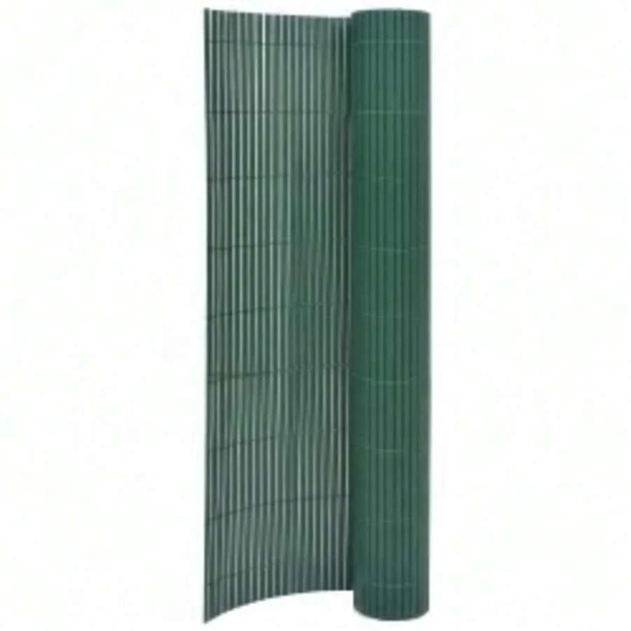 vidaXL Doppelseitiger Gartenzaun 110x300 cm Grün - Grau - Übersicht 1