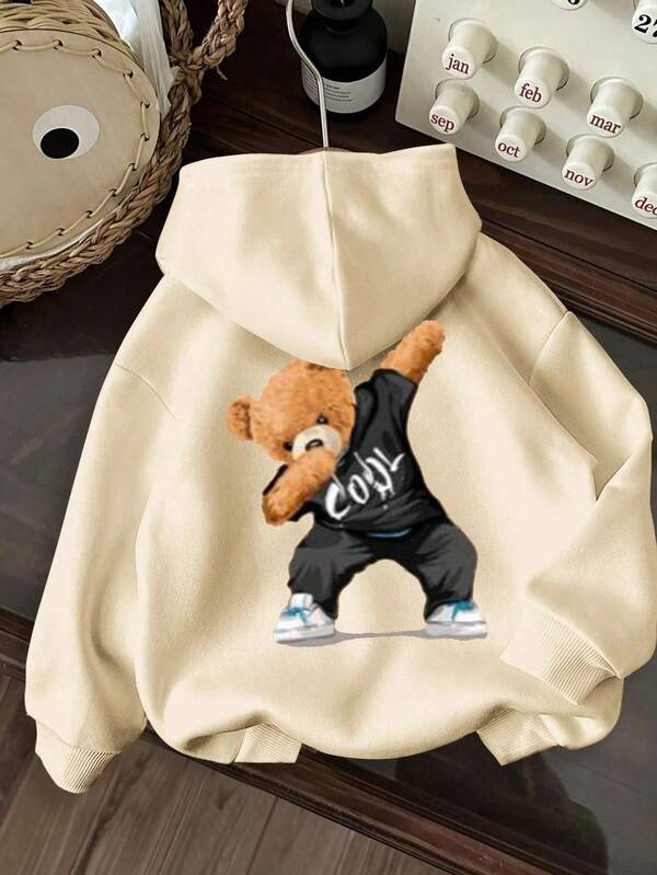 Sudadera con gráfico para niño, forrada térmicamente, cálida y cómoda para otoño/invierno