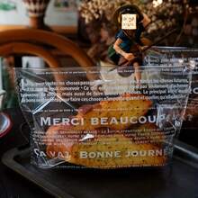 100个自封袋 - 小号 (15x20厘米) / 大号 (15x25厘米) - 透明，带法文文字 - 多用途食品保鲜袋，适用于烘焙食品和水果 - 彩色 - 查看 4