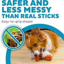 Outward Hound Dogwood Wood Durable Dog Chew Toys, Real Wood &Amp; Calming Hemp, 2-Pack, Medium - MàuD - Xem 3