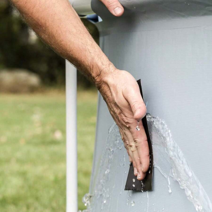 -REX Cinta resistente impermeable y de reparación para superficies húmedas o rugosas y sucias, incluyendo subacuáticas, fugas yás, 4 pulgadas x 5 pies, negro, 1 rollo (285987) - 2 pulgadas de ancho - Ver 1