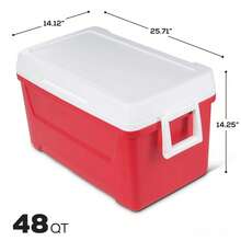 48 QT Laguna Ice Chest Cooler, Red - Đỏ - Xem 4