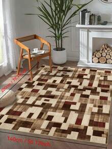 1PC Machine Washable Large - Size Modern Light Gray Textured Pattern Area Mat Rug Indoor Living Room Decorative Rug With Stylish Light Gray Textured Pattern Design Easy Clean Floor Mat For Home Decoration Kitchen Rug