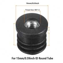4个黑色塑料圆/方盖 M6 M8 孔螺母保护塞垫圈防尘密封端盖椅子家具配件 - 彩色 - 查看 14
