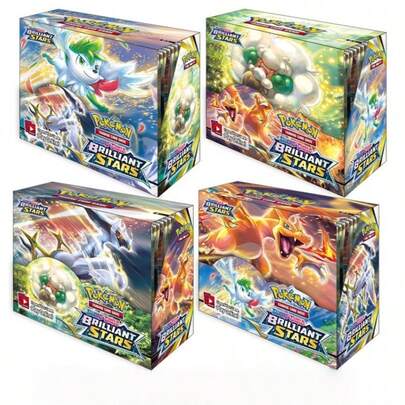 Un paquete aleatorio, no una caja de cartas Pokémon, paquete de cartas Pokémon Booster, serie Sword and Shield Blind Box, adecuado para niños y niñas Puzzle Science DIY, juegos de anime de dibujos animados, juegos de tarjetas de mascotas elfos, juegos de cartas de batalla, regalos de cumpleaños, suministros de aprendizaje de vuelta a la escuela, adecuado para Navidad, regalos de cumpleaños y juguetes de personajes de anime para niños y niñas
