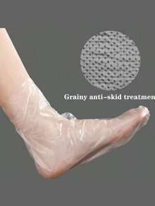 200pcs Disposable Foot Masks And Hand Mask Covers For Home Care, Moisturizing, Waterproof, Transparent, Thickened, Foot Covers - Multicolor - View 6