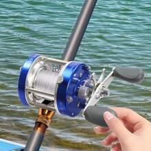 Baitcasting Fishing Reel Conventional Reel Round Baitcasting Reel For Catfish - Blue - View 11