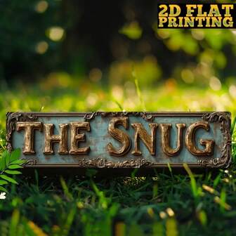 2D Flat, 1pc "THE SNUG" Vintage Metal Sign - Cozy Iron Wall Decor With Delicate Frame, 4" X 16", Ideal For Home, Living Room And Holiday Decoration, Wall Decor Sign | Farmhouse Wall Plaque | Iron Wall Art, Metal Wall Art Decor