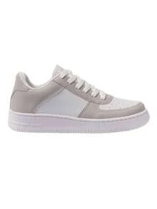 Women's/Men's Casual Sneakers Force Classic Leather Comfortable Original - Trắng/Xám - Xem 5
