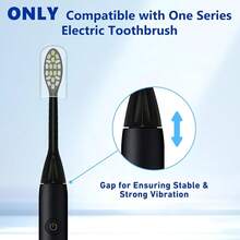 Compatible With  One Series Sonicare Electric Toothbrush Replacement Brush Heads,For  One HY1100 HY1200 BD100/AZ Series Electric Toothbrush,10 Pack (Shadow Black, Medium){Inchcolor_nameinch:InchShadowBlackinch,Inchsize_nameinch:Inch1Count(Packof10)Inch} - 暗影黑 - 查看 7