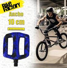 Bike Factory Par De Pedales para Bicicleta Urbana BMX Urban St Pro 2 Livianos Resistentes Ergonómicos con Eje Reforzado Antideslizantes De Alto Rendimiento para Calle Parque Competencia - AZUL - Ver 4
