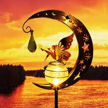 One Solar-Powered Garden Light, Outdoor Solar Light, Solar Bamboo Lantern, Waterproof Outdoor Solar Light. It Can Be Hung In Gardens, Courtyards, Terraces, Porches, On Trees, Lawns, Paths, Etc. It Has A Retro And Exquisite Design, Is Made Of Metal, And Is A European-Style Wrought Iron Decorative Pendant. Baroque Style, It Can Be Used As A Decorative Hanging, Wall Decoration, Room Decoration, Home Decoration, Or Autumn Decoration.