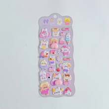 3D Cute Soft Buttocks Stickers, 3D Animal Stickers (Rabbit, Bear) For Kids, Random Color Handmade Decorative Phone Case Stickers