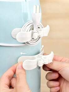 Solid Color Small Kitchen Appliance Cable Organizer Plastic Kitchen Appliance Cable Organizer Plastic Wire Winder Space Saving Design For Air Fryer Coffee Machine Cord Management Holder Kitchen Essentials Bathroom Essentials Back-To-School Essentials - Multicolor - View 2