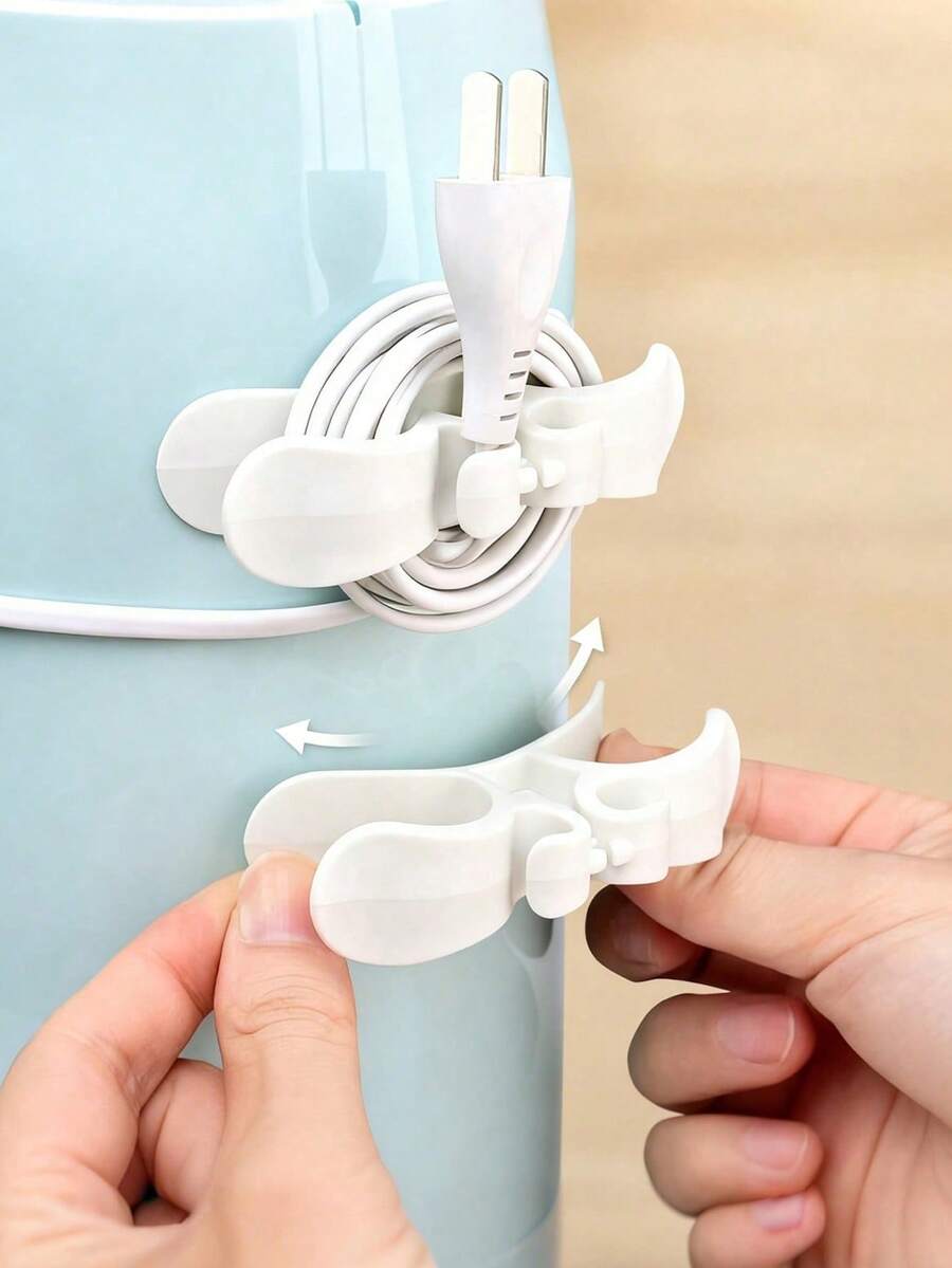 Solid Color Small Kitchen Appliance Cable Organizer Plastic Kitchen Appliance Cable Organizer Plastic Wire Winder Space Saving Design For Air Fryer Coffee Machine Cord Management Holder Kitchen Essentials Bathroom Essentials Back-To-School Essentials