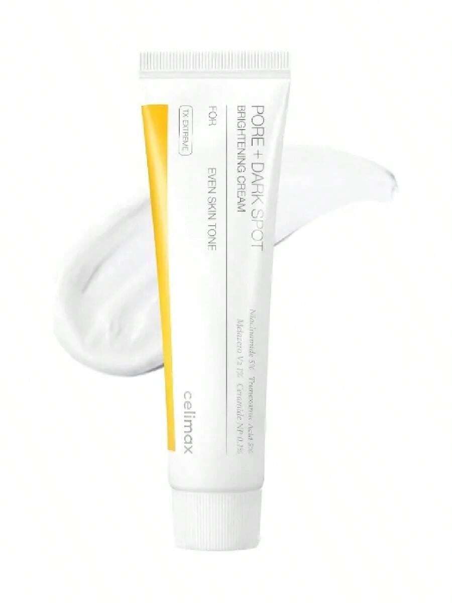 CELIMAX Crema para Manchas y Poros Pore + Dark Spot Brightening Cream con Niacinamida 5% y Ácido Tranexámico 5% – Ceramide NP – Tono uniforme y luminoso – 50 ml - Blanco - Ver 1