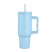 ​​Garrafa Térmica para Carro, Antivazamento, Bico Retrátil, Mantém Quente/Frio​ - Azul bebê - Visão 9