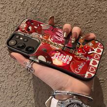 Diseño de patrón de patchwork de tema rojo adecuado para fundas de teléfono  Galaxy S25ULTRA, S24PLUS, S23FE, S21PRO, S22, S20+, A03S, A05S, A14, A31, A53, A34, A10, A04E, M04, A33, A35, A55, A72, A71, A70, A22, A16, A06, A20S, A54, funda especial para teléfono , anti-suciedad, a la moda, moderna, color plata IMD. - Colores mixtos - Ver 5