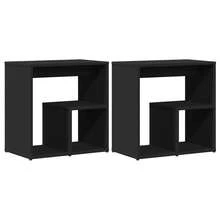 vidaXL Beistelltische 2 Stk. Schwarz 50x30x50 Cm Holzwerkstoff - nero - Visualizzare 2