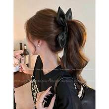 1pc/ Bow Ribbon Banana Hair Clip, Women High Ponytail Twist Clip, 2025 New Fashion Hair Accessory, Cute Street Style ABS Plastic Banana Clip, Suitable For Spring, Summer, Autumn, Winter, Back To School Season, Autumn Accessories, Bobby Pins, Claw Clips, Hair Claws, Hair Slide, Hair Barrettes, Clips For Hair, Fall Fashion, Bows - 彩色 - 查看 5