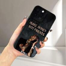 Monetiza tu vida, no tus relaciones: Funda de teléfono mate con impresión UV que presenta ojos de ángel, ofreciendo protección de 360 grados para iPhone 16, 11, 12, 13, 14, 15 Pro Max, XR, X/XS, 7, 8 Plus, SE y Mini. - Mezcla de colores - Ver 9